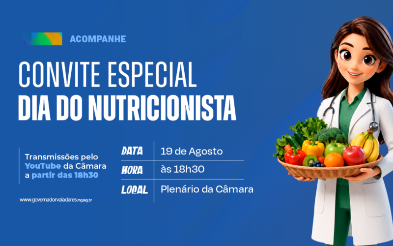 Câmara Municipal realiza reunião especial em homenagem ao Dia do Nutricionista